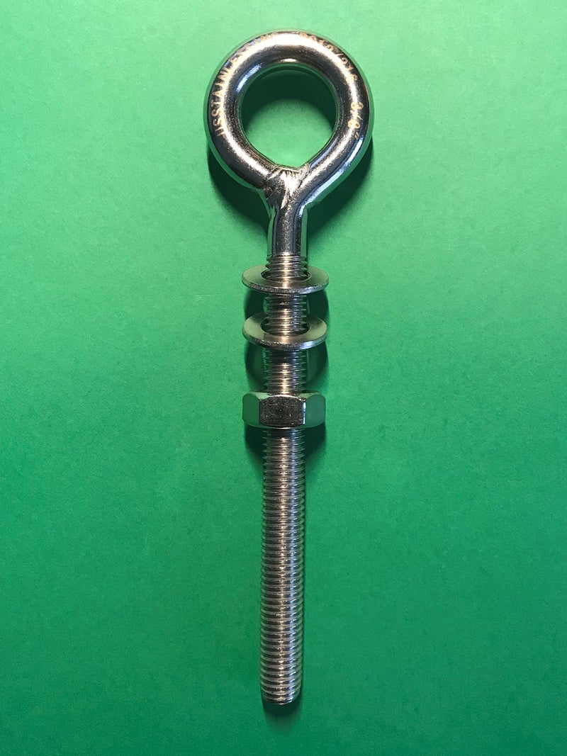 US STAINLESS 2 Pieces Stainless Steel 316 M10 Eye Bolt 10mm x 100mm (3/8" x 4") Marine Grade Pitch of 1.5 - Image 4